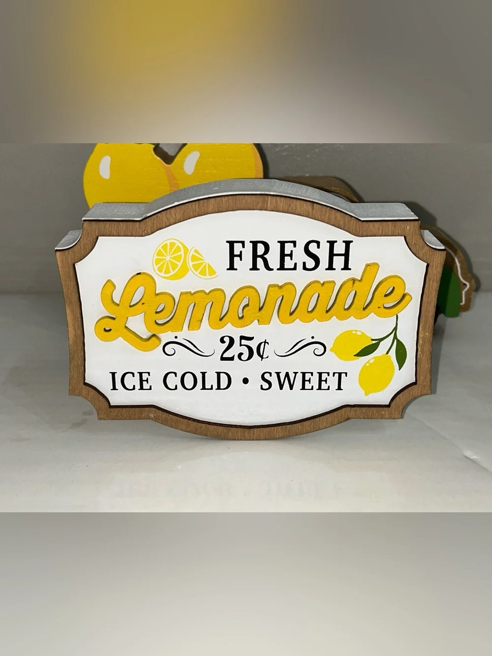 The Spring Shop Yellow & Green Lemonade Truck and Stand Decorative wood Set